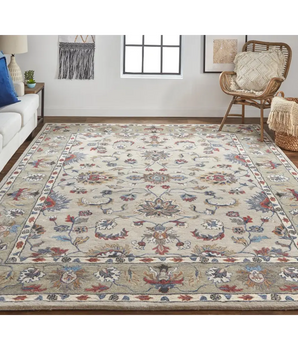 Rylan Tufted Persian Floral Rug - Area Rugs