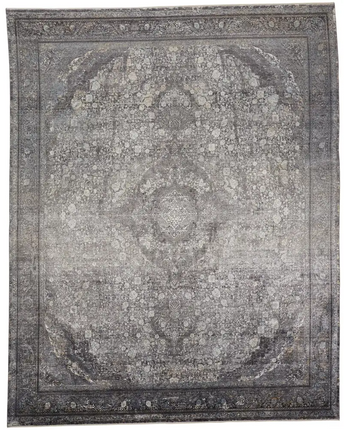 Sarrant Vintage Space-Dyed Rug - Gray / Silver / Rectangle /