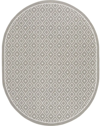 Scandinavian outdoor trellis kafes rug - Gray / 7’ 10 x 10’