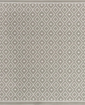 Scandinavian outdoor trellis kafes rug - Gray / 7’ 10 x 7’