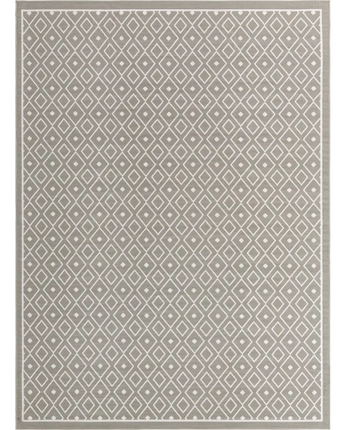 Scandinavian outdoor trellis kafes rug - Gray / 9’ x 12’ 2 /