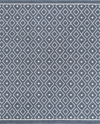 Scandinavian outdoor trellis kafes rug - Navy Blue / 7’ 10 x