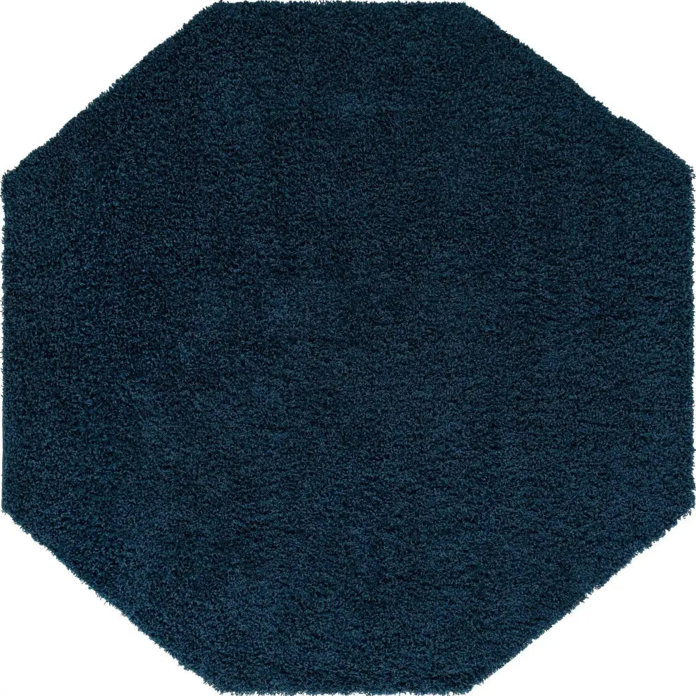 Solid Shag Rug - Slate Blue / Round / 5 Ft Round - Area Rugs