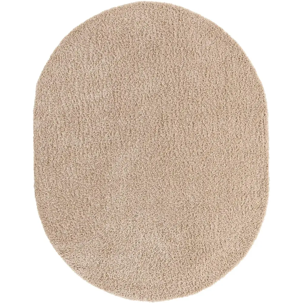 Solid Shag Rug - Chocolate Brown / Oval / 3x5 Oval - Area 