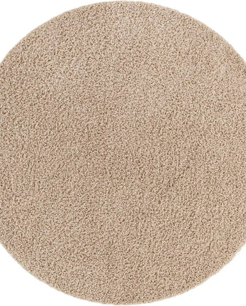 Solid Shag Rug - Taupe / Round / 4 Ft Round - Area Rugs
