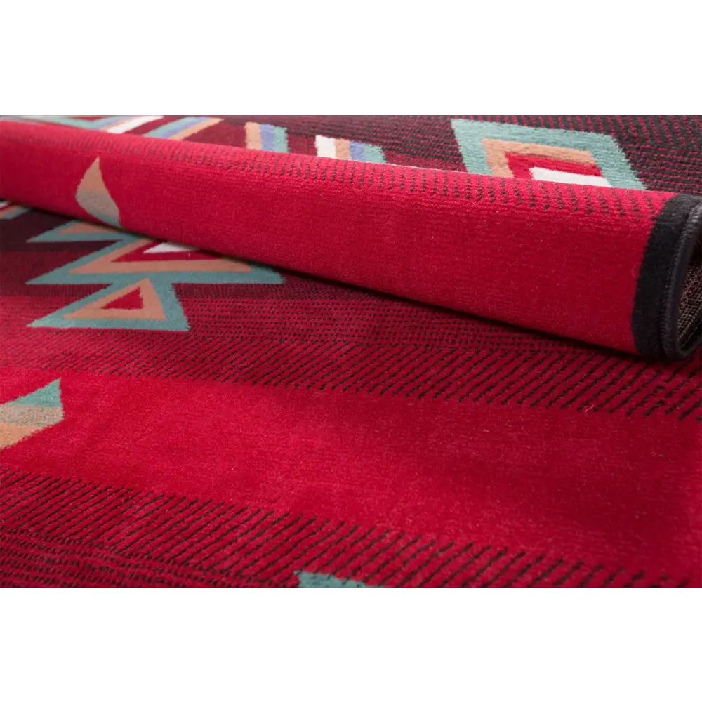 Southwestern Designed Aztec Red Area Rug - Area Rugs