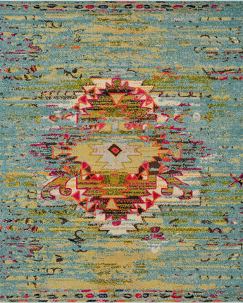 Southwestern Vista Turquoise Area Rug - Rug Mart Top Rated Deals + Fast & Free Shipping