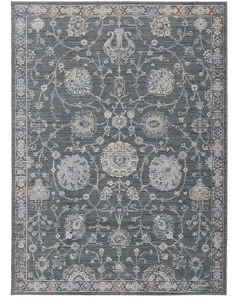 Thackery Transitional Oriental Style Rug - Gray / Rectangle 