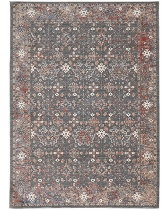 Thackery Transitional Oriental Style Rug - Gray / Red / 