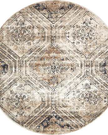 Traditional chateau jackson rug - Beige / Round / 8 Ft Round