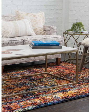 Traditional distressed vintage rosso rug - Area Rugs
