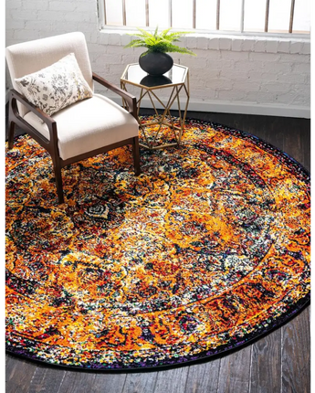 Traditional distressed vintage rosso rug - Area Rugs