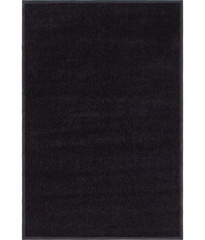 Traditional doormat rug - Black / 4’ 4 x 6’ 7 / Rectangle -