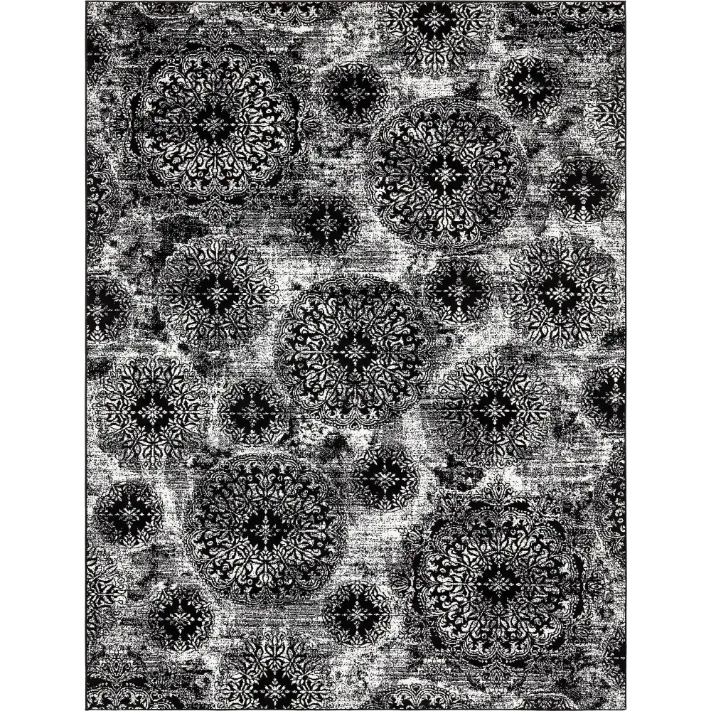 Traditional grand sofia rug (rectangular) - Black /