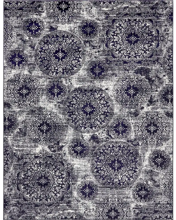 Traditional grand sofia rug (rectangular) - Navy Blue /
