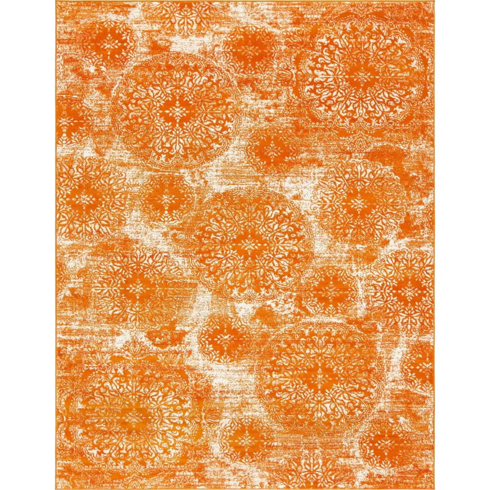 Traditional grand sofia rug (rectangular) - Orange /