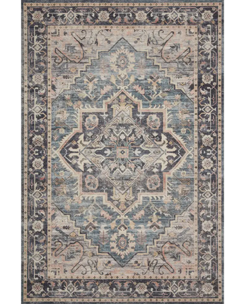Traditional Hathaway Navy Blue Rug - Rug Mart Top Rated Deals + Fast & Free Shipping