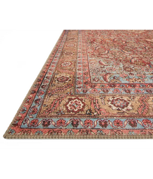 Traditional loren rug - Red / Multi / 2’3 x 3’9 / Rectangle