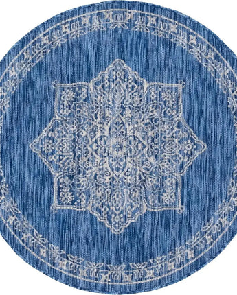 Traditional outdoor traditional antique rug - Blue / 4’ 1 x