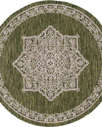 Traditional outdoor traditional antique rug - Green / 4’ 1 x