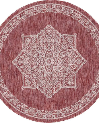 Traditional outdoor traditional antique rug - Rust Red / 4’