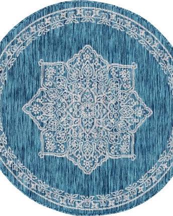 Traditional outdoor traditional antique rug - Teal / 4’ 1 x