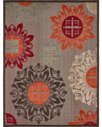 Traditional outdoor modern chicago rug - Brown / 9’ x 12’ 2