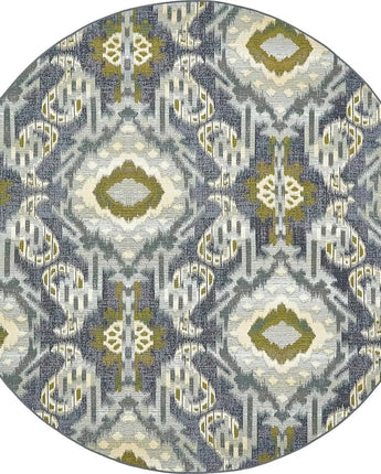 Traditional outdoor modern union rug - Blue / 8’ x 8’ /