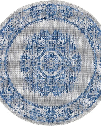 Traditional outdoor traditional timeworn rug - Blue / 4’ 1 x