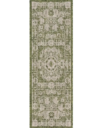 Traditional outdoor traditional timeworn rug - Green / 2’ 2