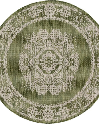 Traditional outdoor traditional timeworn rug - Green / 4’ 1