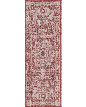 Traditional outdoor traditional timeworn rug - Rust Red / 2’