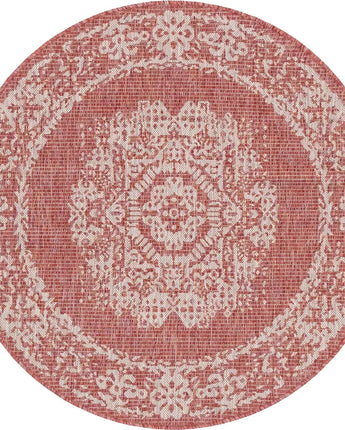 Traditional outdoor traditional timeworn rug - Rust Red / 4’
