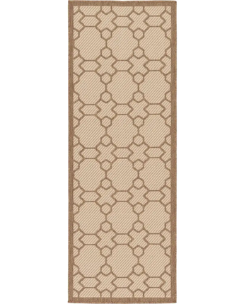 Traditional outdoor trellis geometric rug - Beige / 2’ 2 x