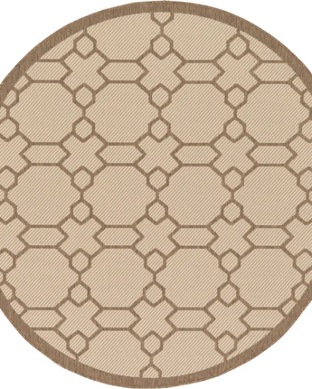 Traditional outdoor trellis geometric rug - Beige / 6’ 1 x