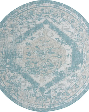 Traditional outdoor traditional valeria rug - Aqua / 10’ x