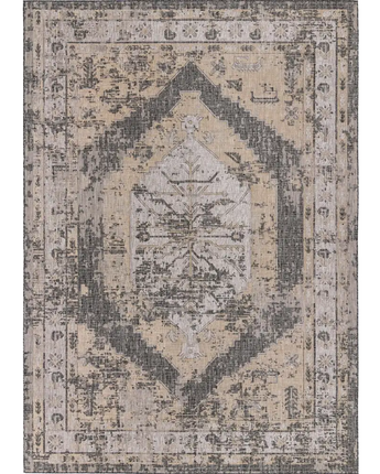 Traditional outdoor traditional valeria rug - Charcoal / 10’