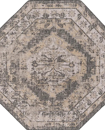 Traditional outdoor traditional valeria rug - Charcoal / 7’