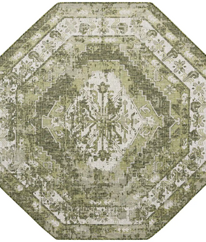 Traditional outdoor traditional valeria rug - Green / 7’ 10