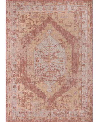 Traditional outdoor traditional valeria rug - Rust Red / 10’