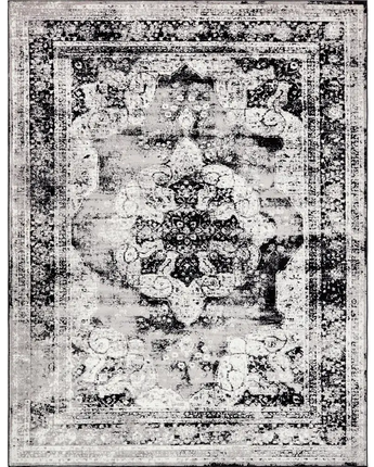 Traditional salle garnier sofia rug (rectangular) - Black /