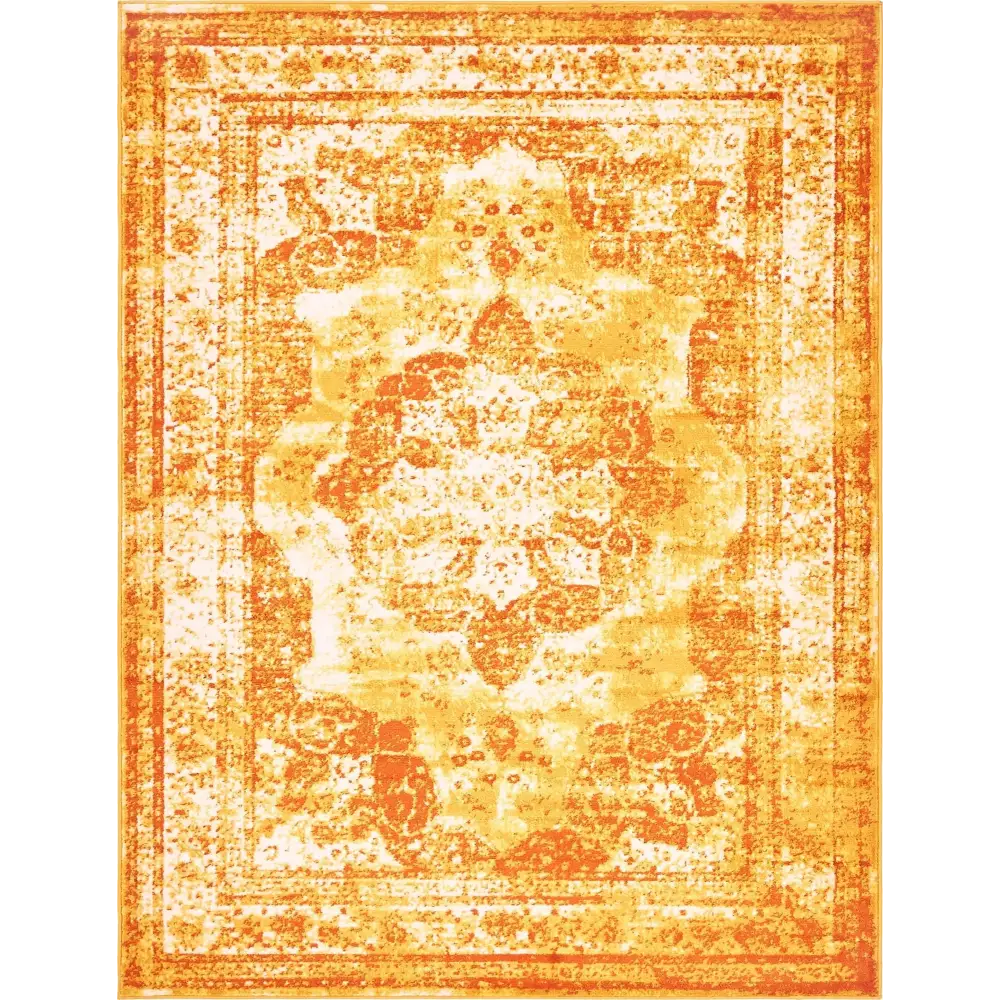 Traditional salle garnier sofia rug (rectangular) - Orange /