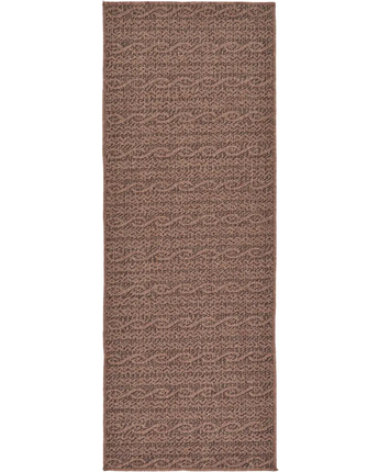 Transitional outdoor modern links rug - Brown / 2’ 2 x 6’ /