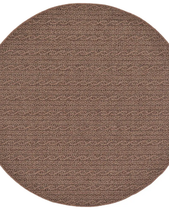 Transitional outdoor modern links rug - Brown / 6’ 1 x 6’ 1