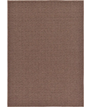 Transitional outdoor modern links rug - Brown / 7’ 1 x 10’ /
