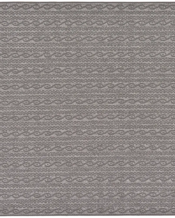 Transitional outdoor modern links rug - Gray / 6’ x 6’ /