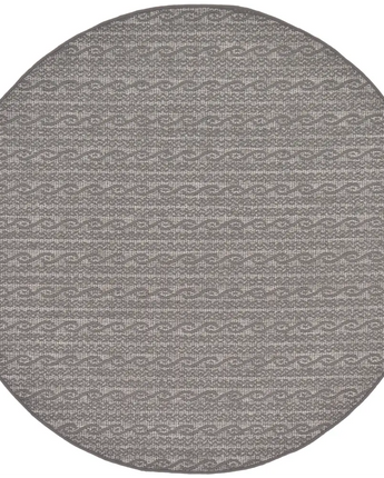 Transitional outdoor modern links rug - Gray / 6’ 1 x 6’ 1 /