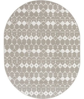 Transitional outdoor trellis cardak rug - Gray / 7’ 10 x 10’