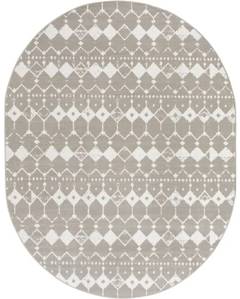 Transitional outdoor trellis cardak rug - Gray / 7’ 10 x 10’