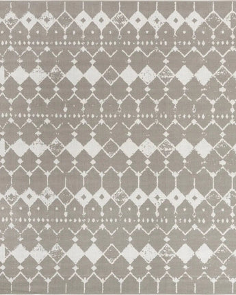 Transitional outdoor trellis cardak rug - Gray / 7’ 10 x 7’